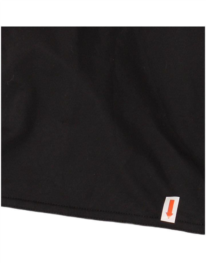 Camiseta ADIDAS Climalite para hombre Top medio negro color block poliéster