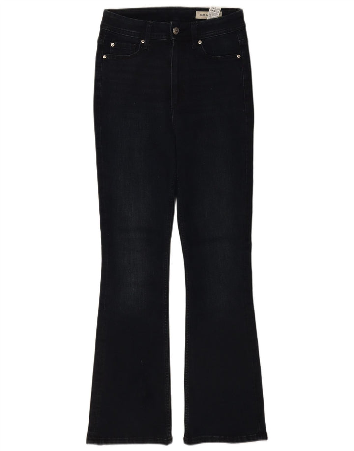 Marks & Spencer Vaqueros acampanados ajustados para mujer UK 8 Small W26 L28 Azul marino
