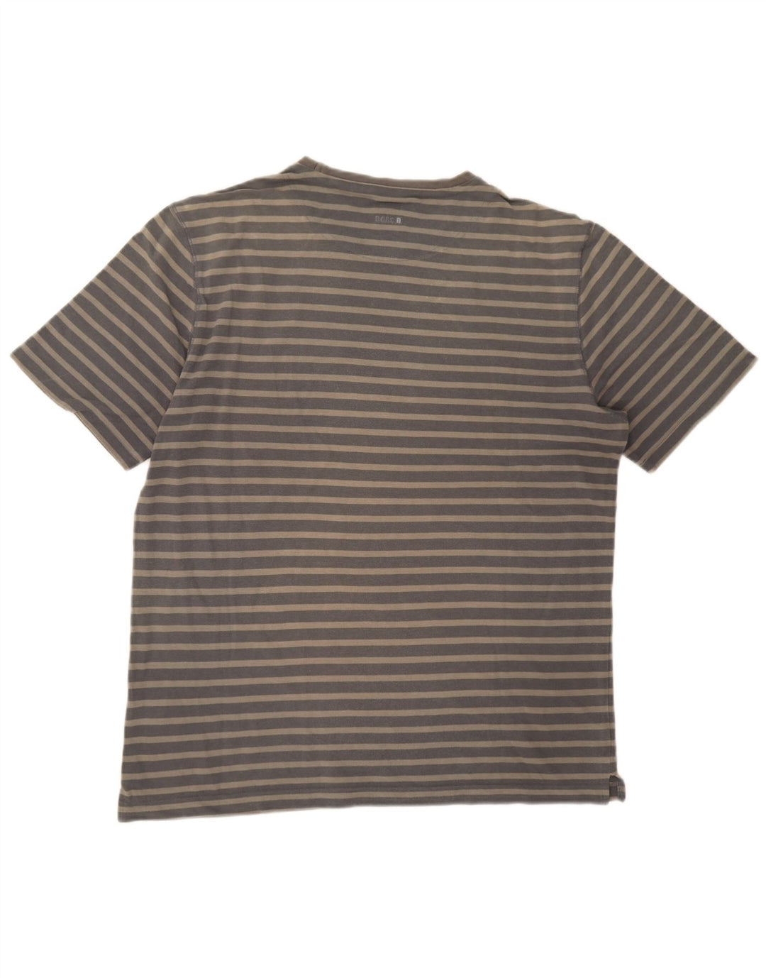 Camiseta Hugo Boss Hombre Top Algodón A Rayas Gris Medio