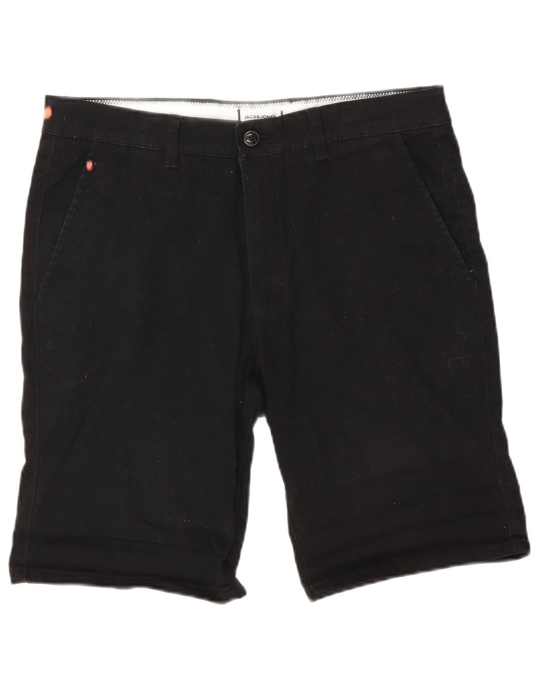 Jack & Jones Mens Chino Shorts Medium W34 Algodón Negro