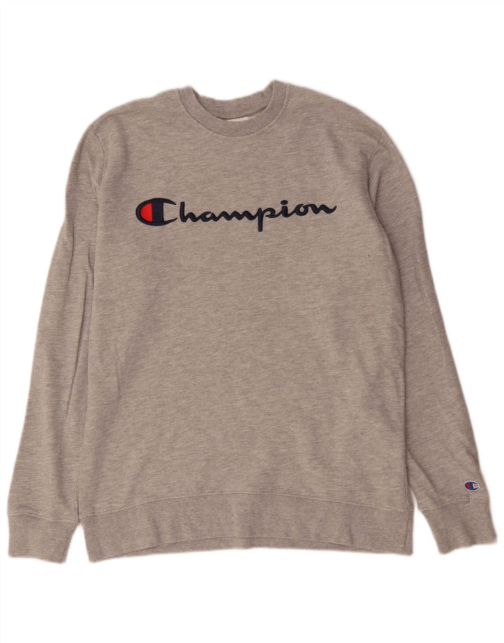 Champion Sudadera Gráfica De Algodón Con Motivos Gris Medio |