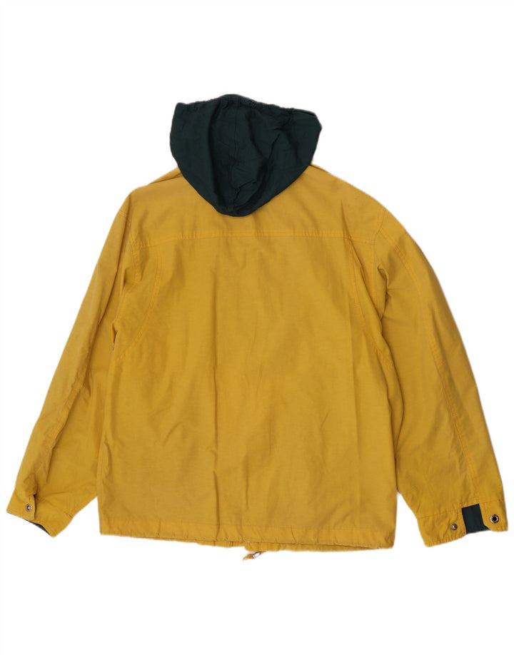 Polbot Chaqueta impermeable con capucha para hombre UK 38 Poliéster amarillo medio