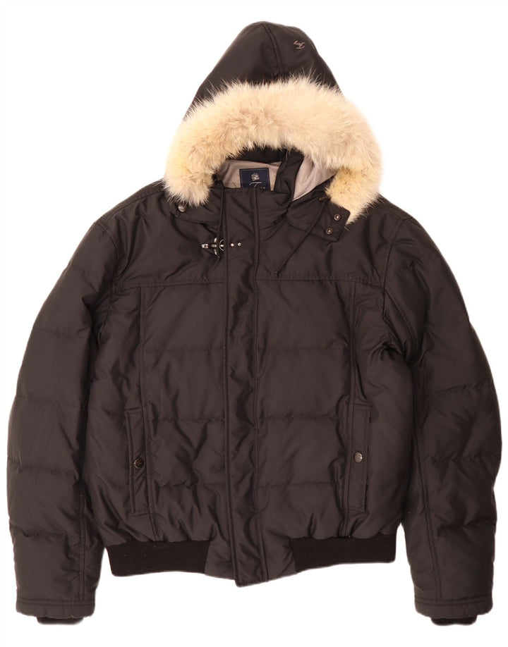 Fay Chaqueta acolchada con capucha para hombre UK 44 2XL Poliéster negro