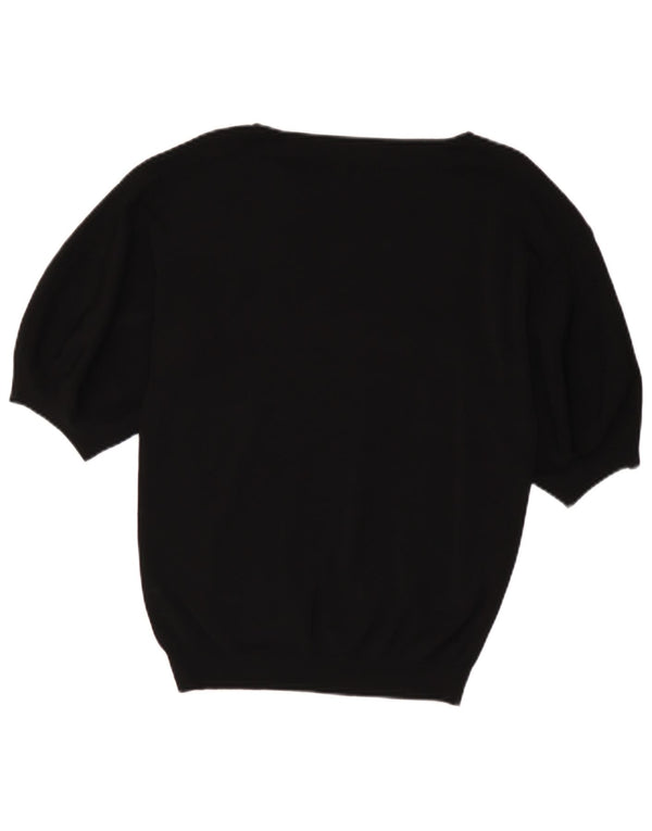 Massimo Dutti Jersey con cuello barco para mujer, talla 40, color negro