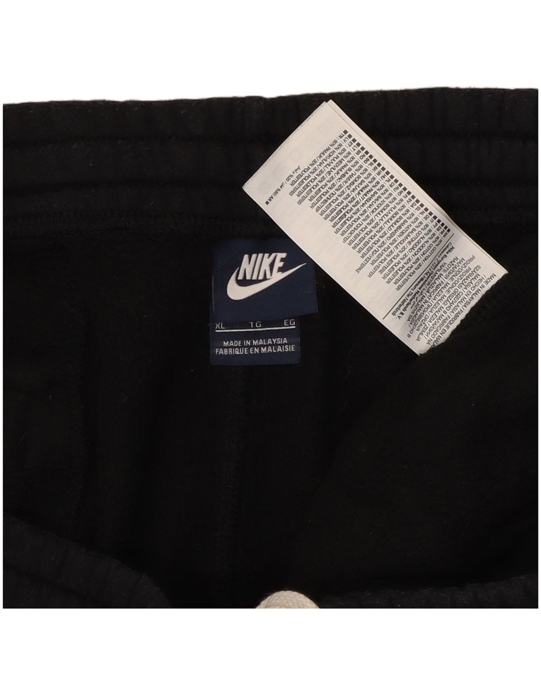 NIKE Hombre Pantalones de Chándal Joggers XL Negro Algodón
