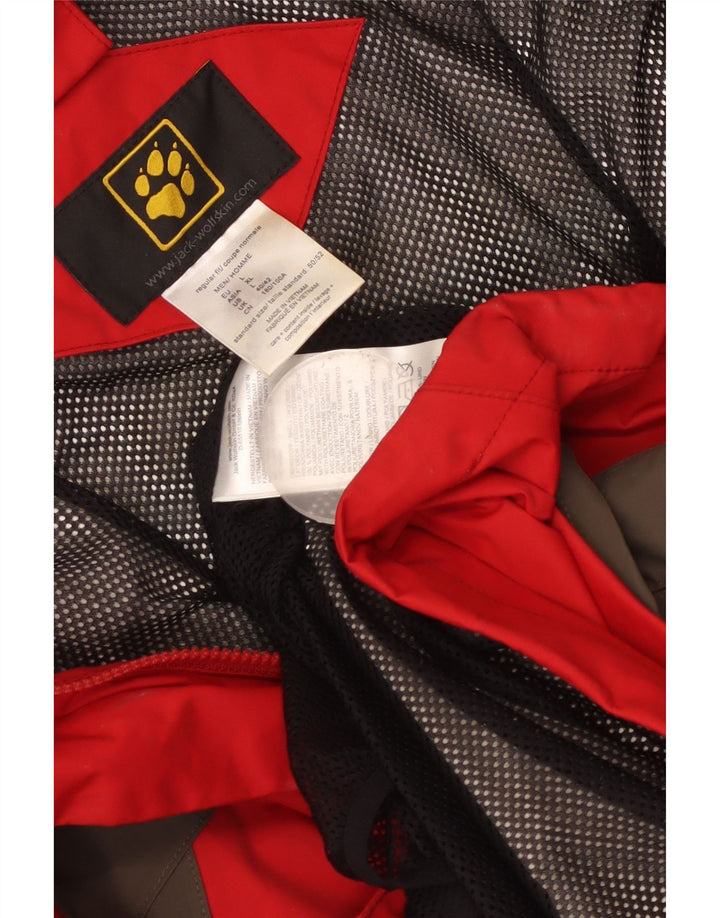 Jack Wolfskin Chaqueta impermeable para hombre UK 40/42 Large Poliamida roja