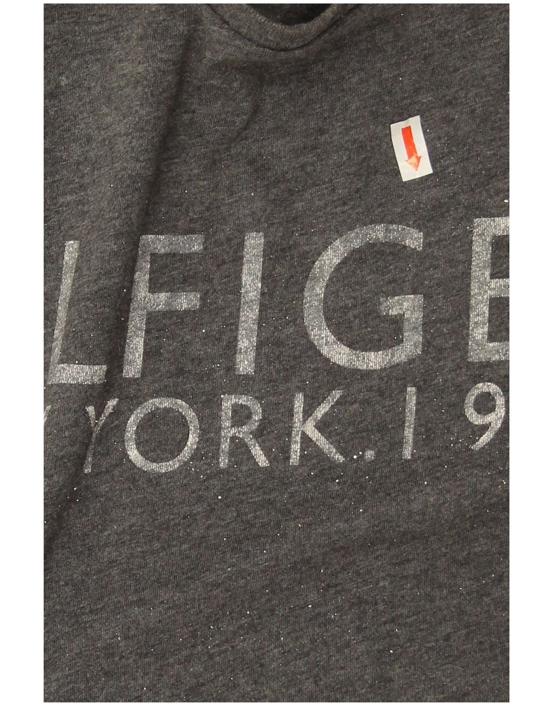 Tommy Hilfiger Camiseta gráfica para hombre Top grande de algodón gris