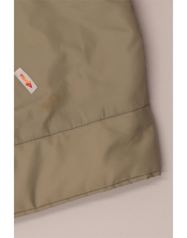 Dkny Chaqueta cortavientos con capucha para mujer UK 44 Medium Khaki Nylon