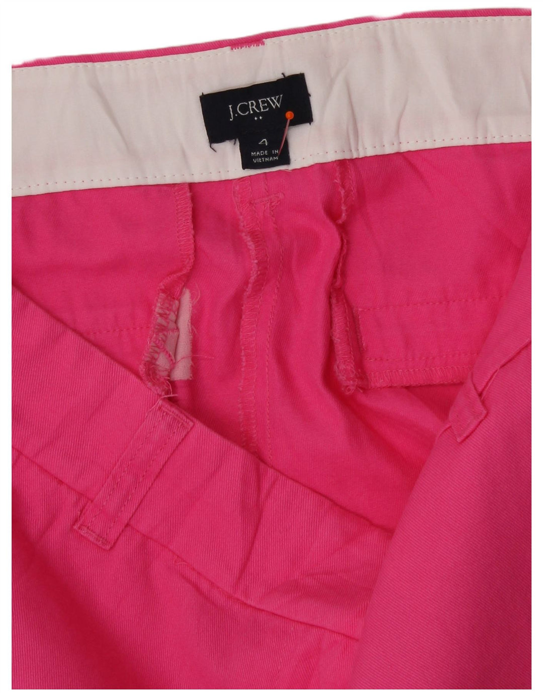 J. CREW Pantalones cortos chinos para mujer US 4 Small W31 Algodón rosa