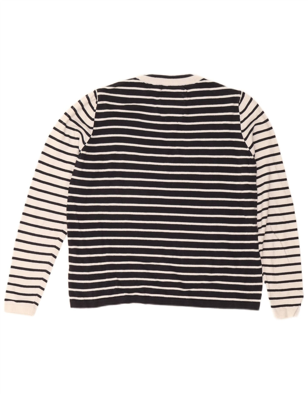 Superdry Jersey extragrande con cuello redondo para mujer, talla 40, color blanco