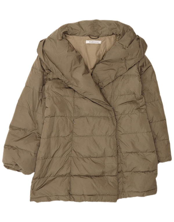 Marella Chaqueta acolchada para mujer UK 42 Poliamida marrón medio