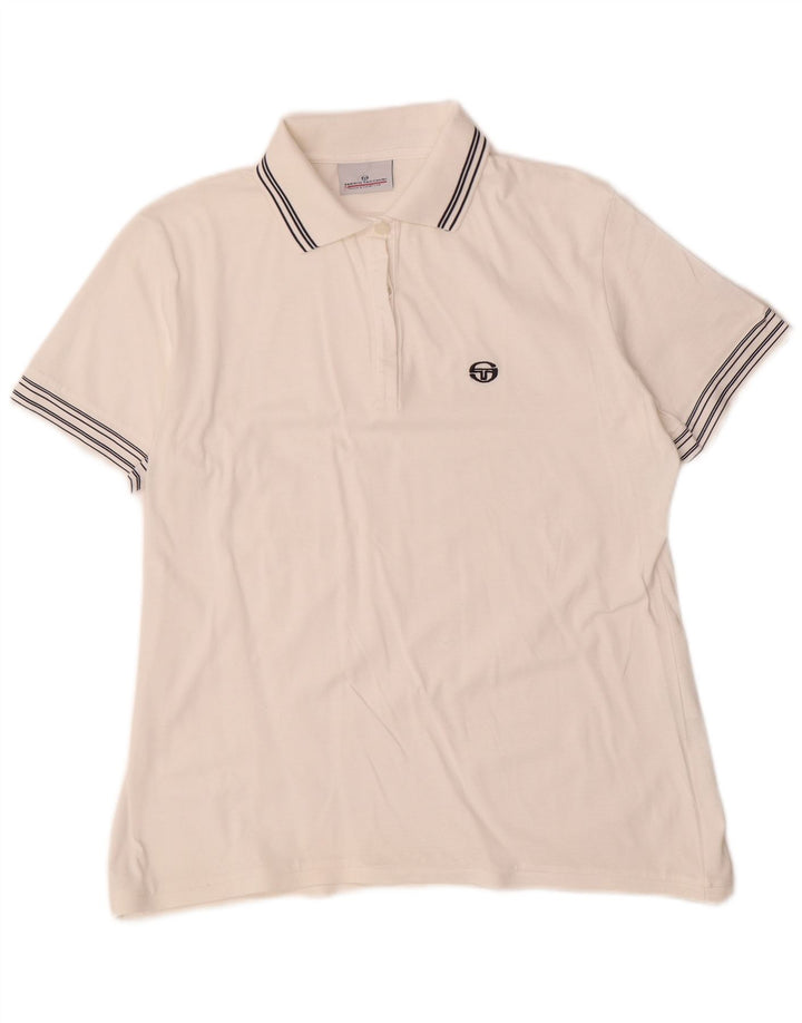 Sergio Tacchini Polo Mujer IT 48 XL Algodón Blanco