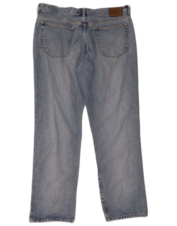 Calvin Klein Womens Straight Jeans US 13 XL W34 L30 Blue Cotton