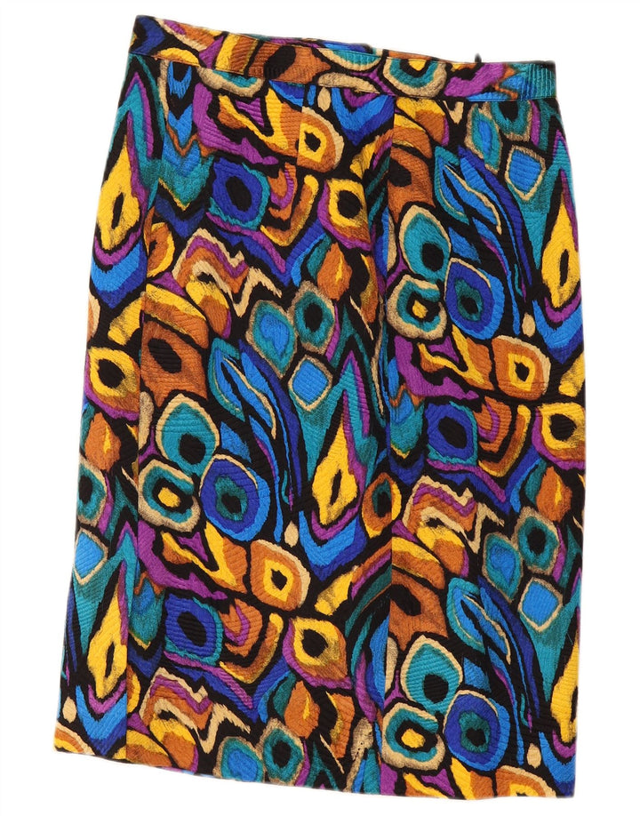 Falda recta vintage para mujer W32 Ikat multicolor grande