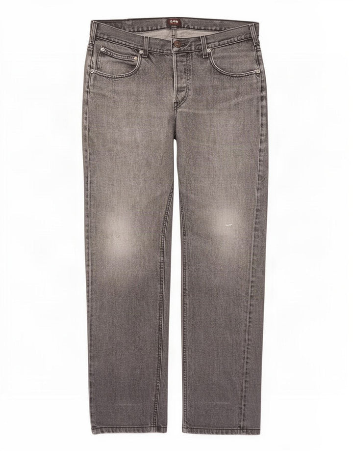 Lee Vaqueros Rectos Blake para Hombre W34 L32 Algodón Gris