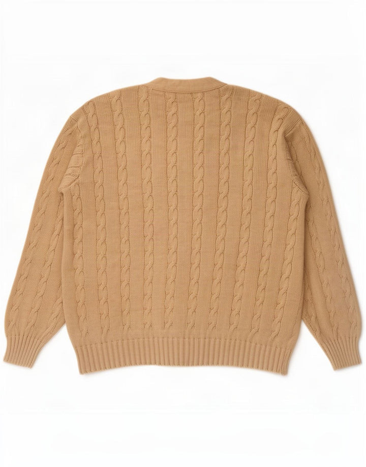 Benetton Cárdigan Hombre IT 48 Algodón Beige Medio