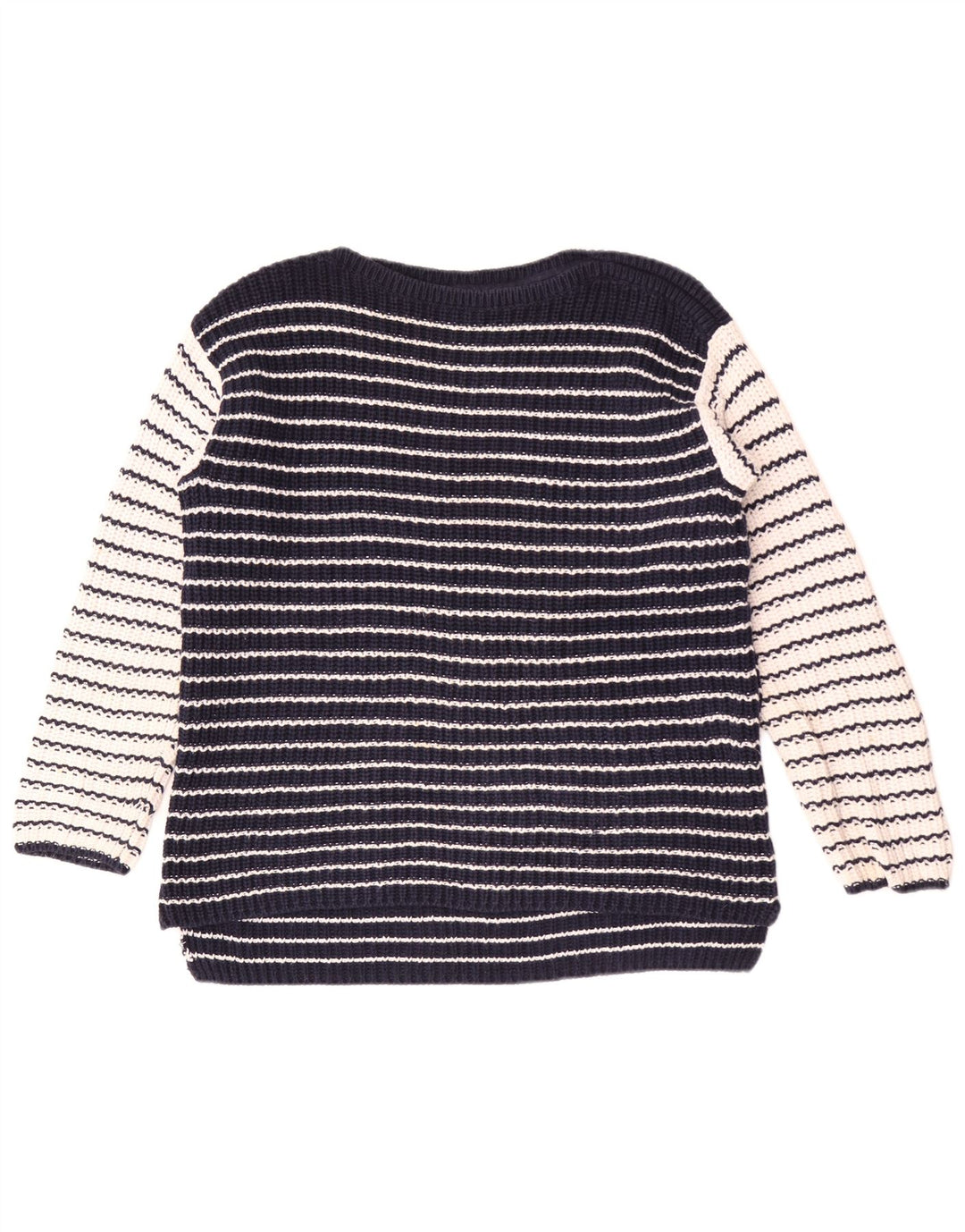 Marks & Spencer Jersey con cuello barco para mujer, talla 44, talla mediana, azul marino