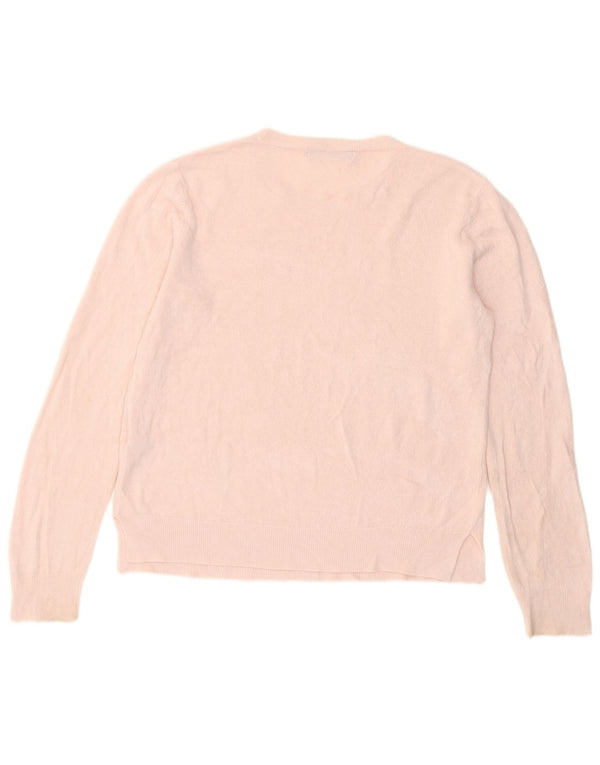 Marks & Spencer Suéter de Cuello Redondo para Mujer UK 44 Grande Acrílico Rosa