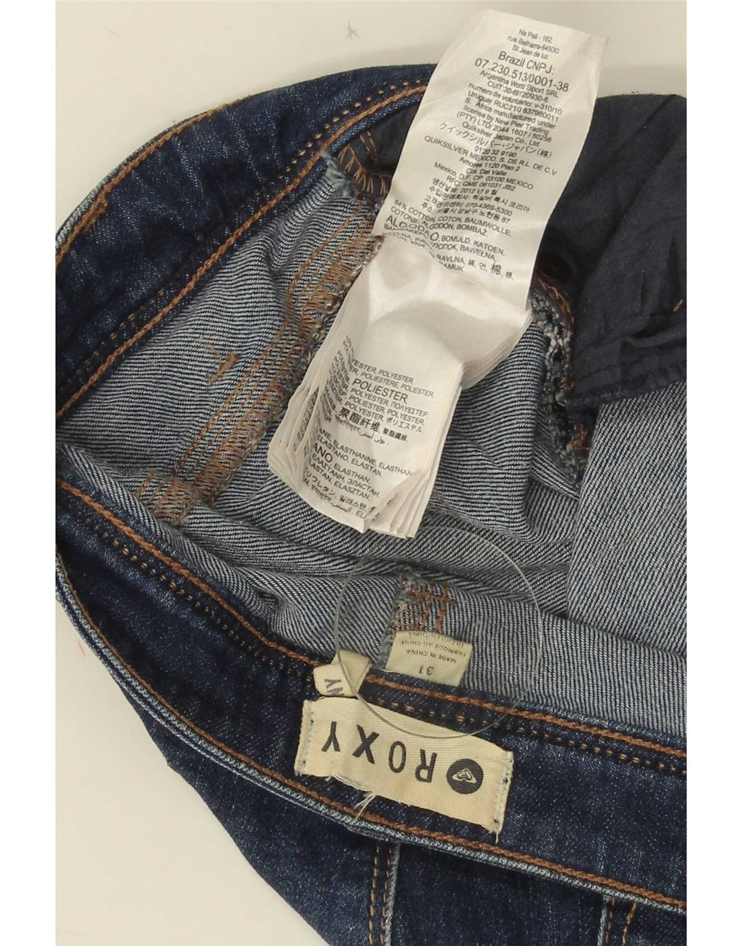 Vaqueros Roxy Mujer Slim W31 L28 Azul Marino Algodón