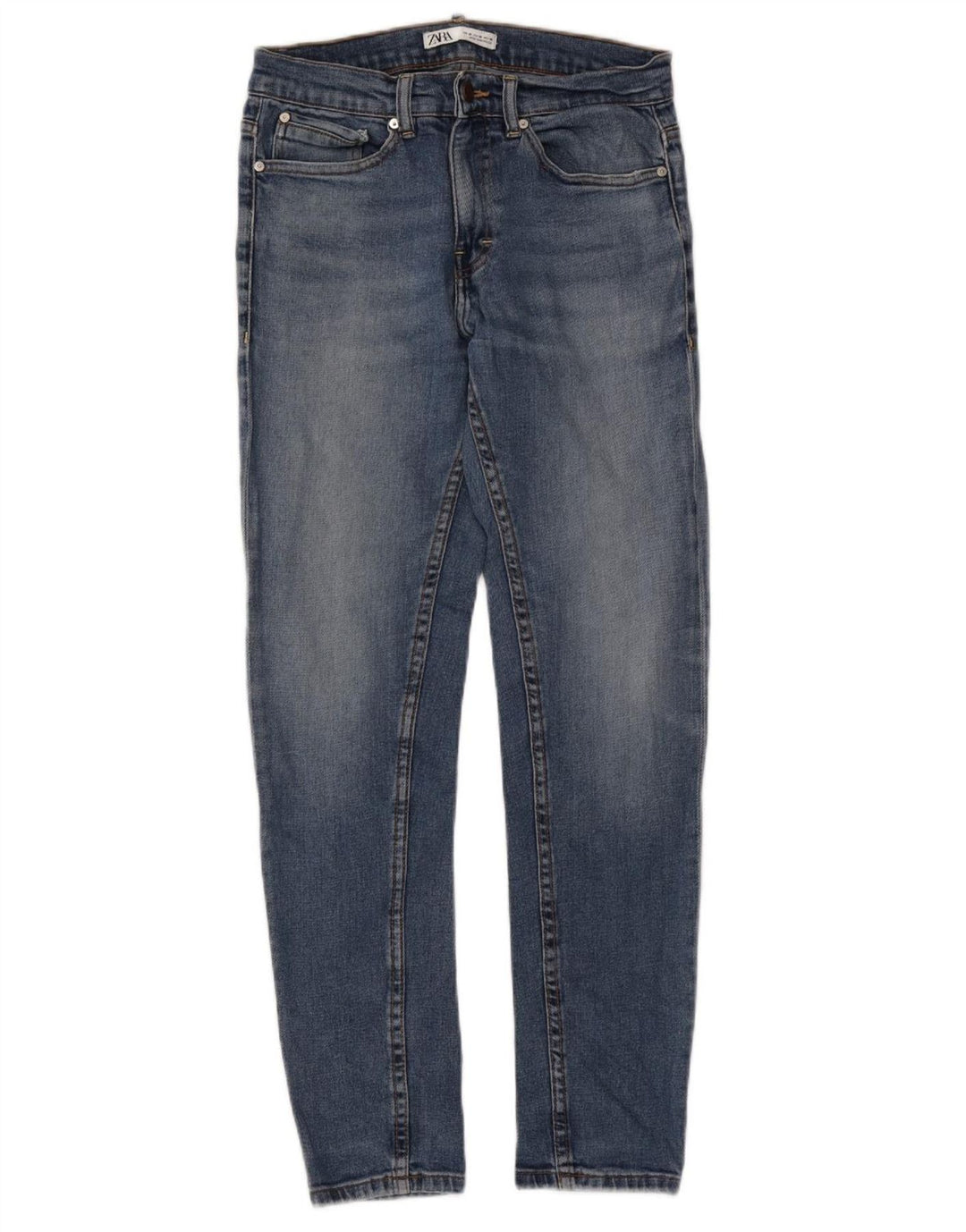 ZARA Vaqueros Slim para Hombre EU 38 Small W30 L30 Azul