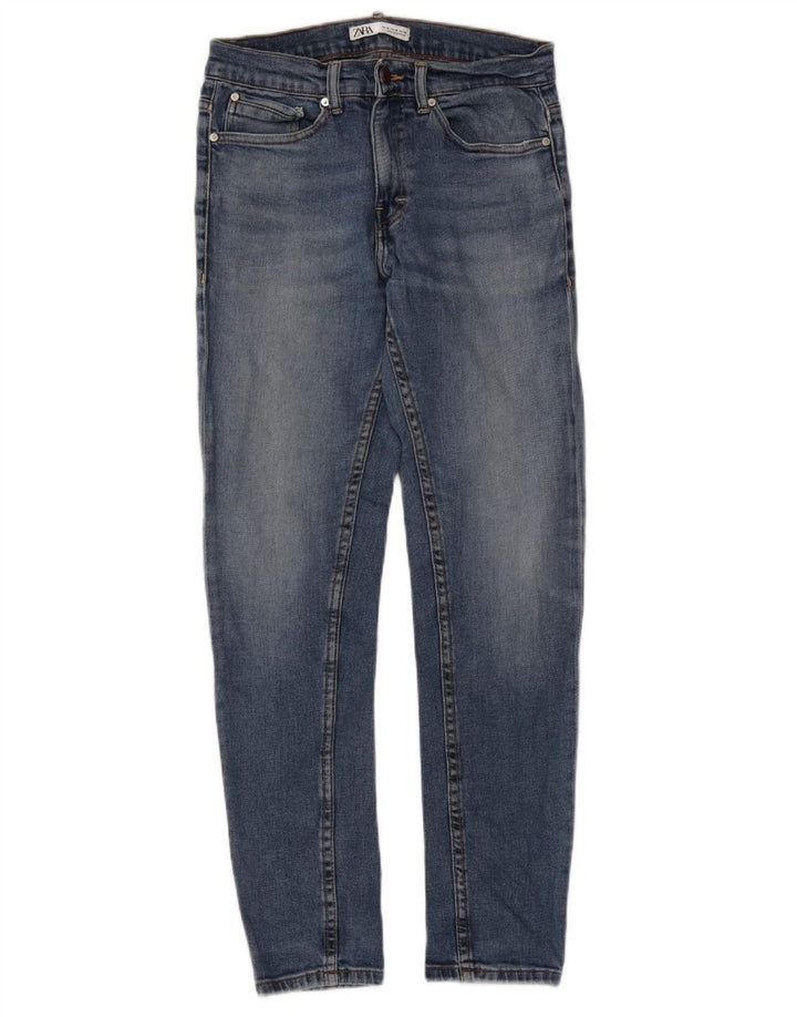 ZARA Vaqueros Slim para Hombre EU 38 Small W30 L30 Azul