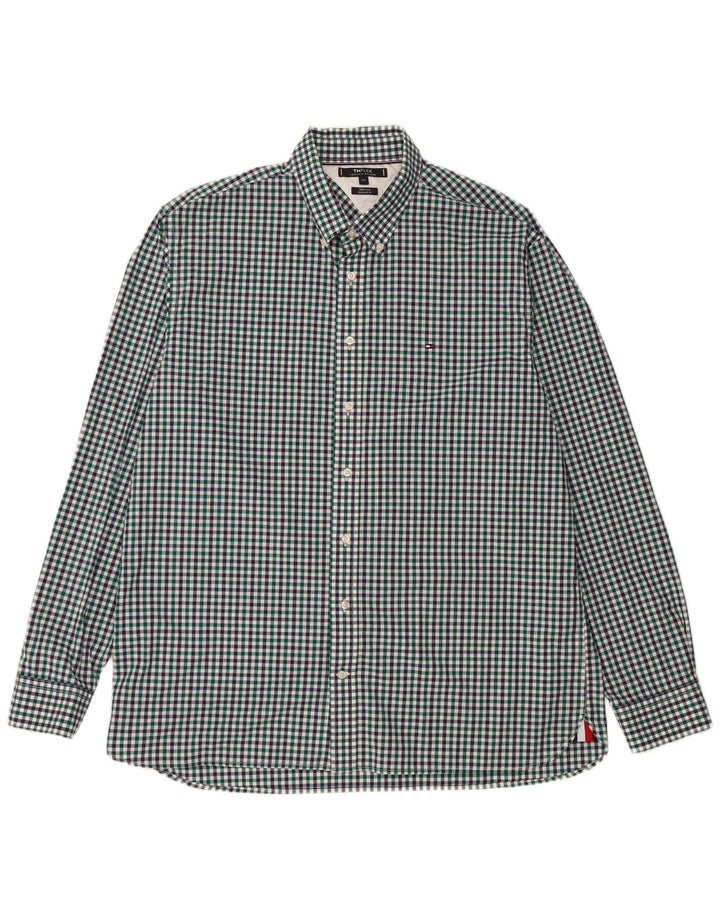 Tommy Hilfiger Camisa Regular Fit para Hombre 2XL Algodón Vichy Multicolor