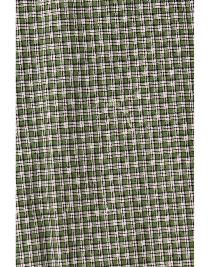 Wrangler Camisa De Manga Corta Hombre XL Algodón A Cuadros Verde
