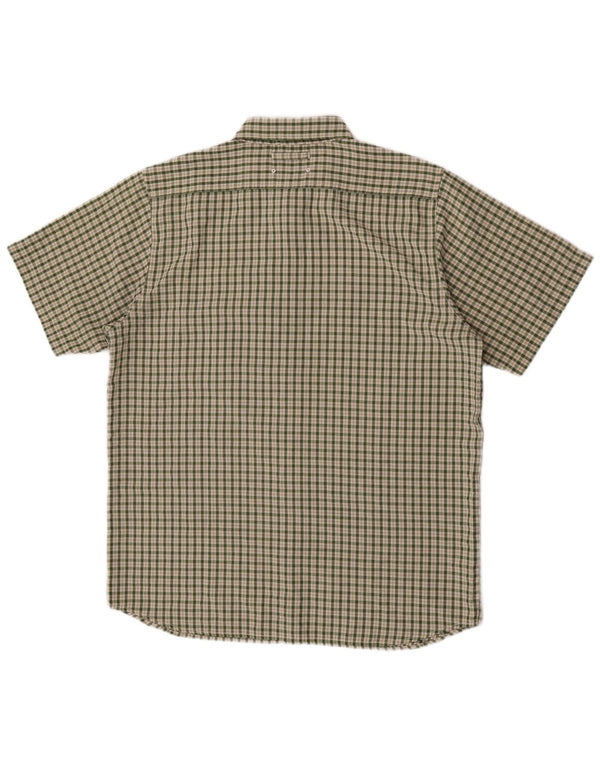 The North Face Camisa De Manga Corta Para Hombre Modal A Cuadros Verde Grande