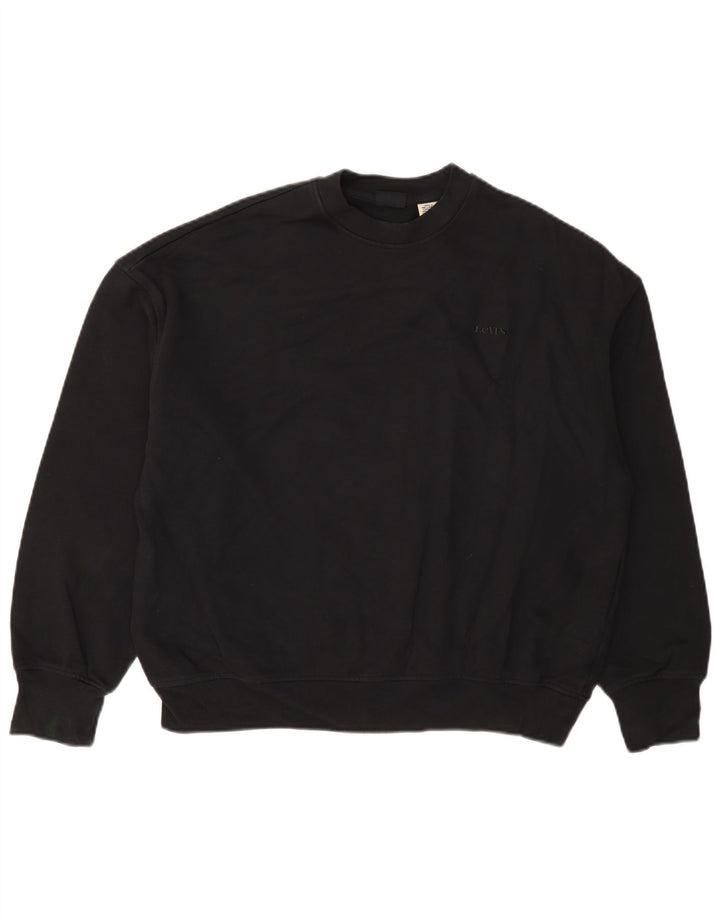Levi's Sudadera extragrande para mujer UK 6 XS Algodón negro