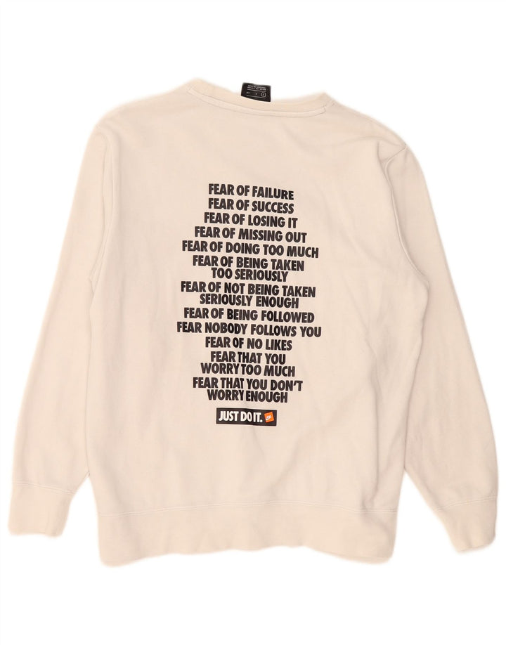 Nike Sudadera con gráfico para Hombre Jersey pequeño de algodón Blanco