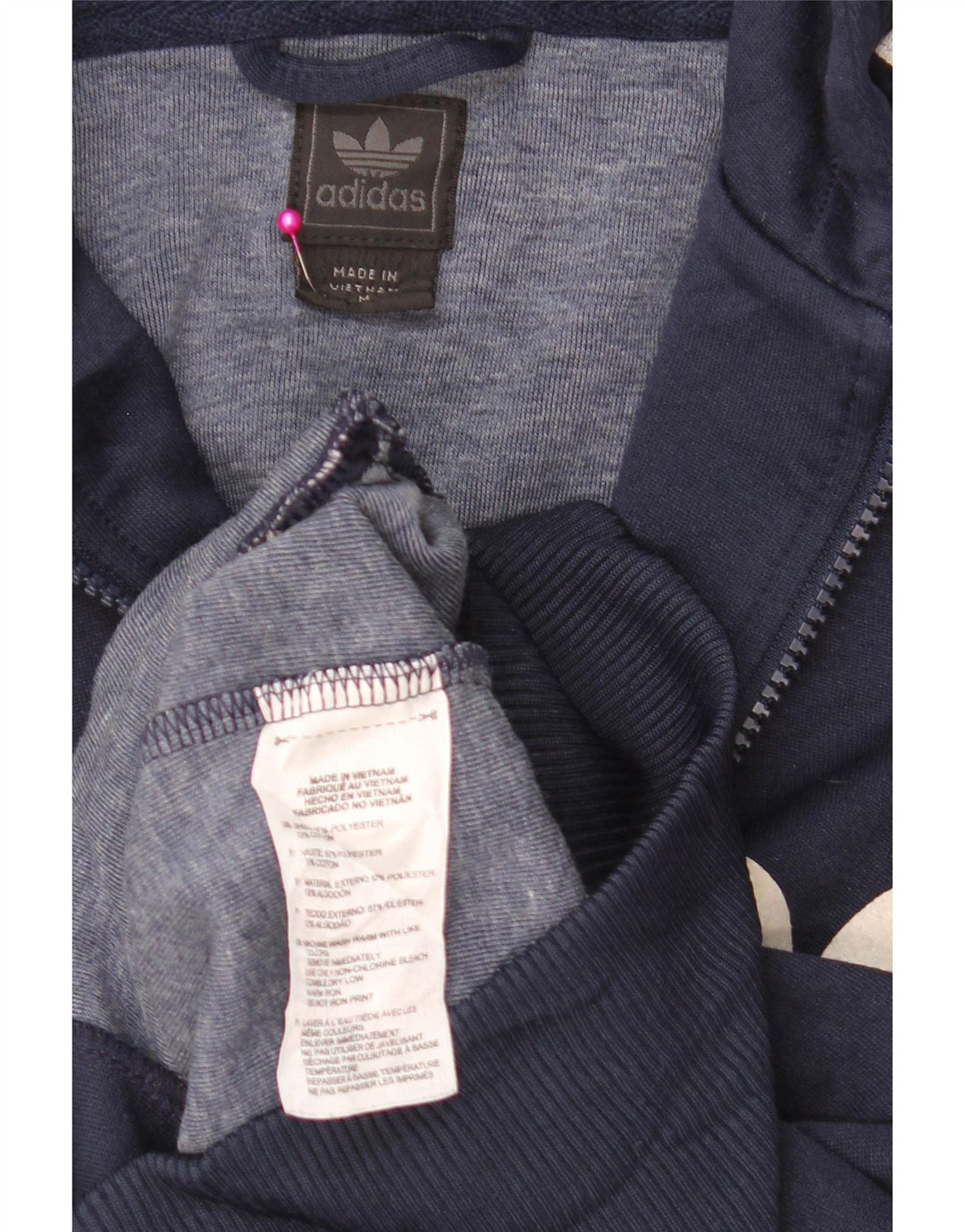 ADIDAS Chaqueta superior de chándal para hombre Poliéster azul marino mediano
