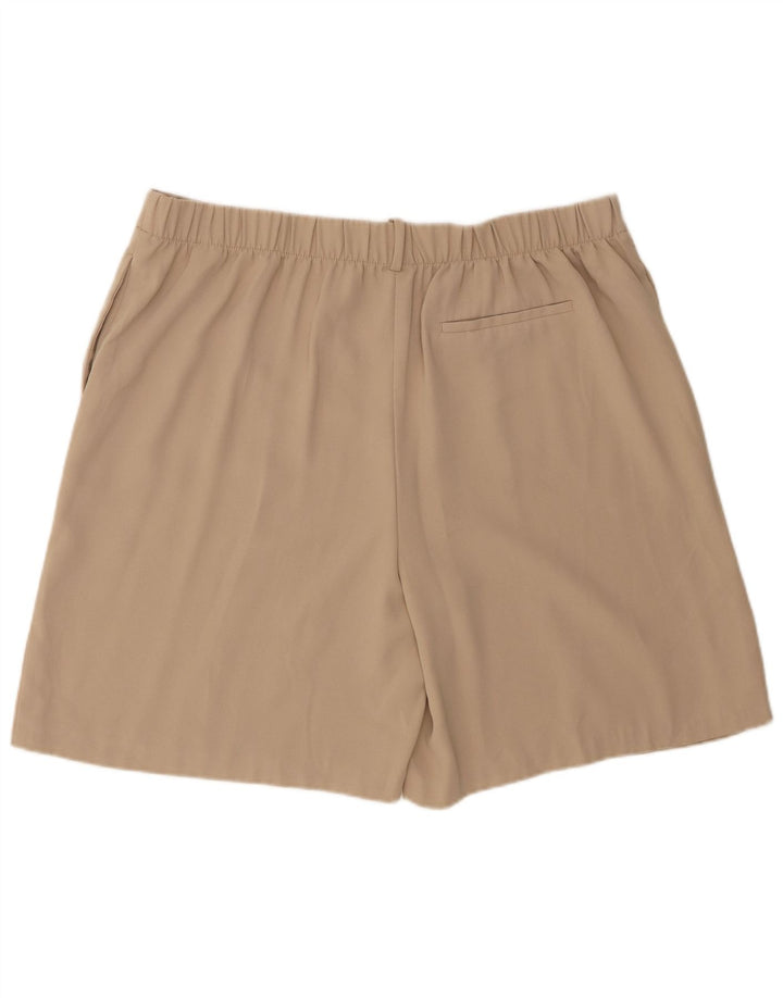 Marks & Spencer Pantalones cortos chinos para mujer UK 20 2XL W42 Poliéster beige