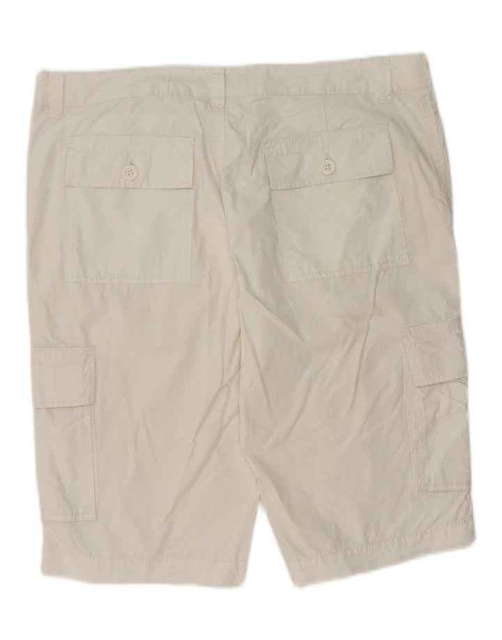 SASCH Mens Cargo Shorts IT 50 Large W36  White Cotton Vintage Sasch and Second-Hand Sasch from Messina Hembry 