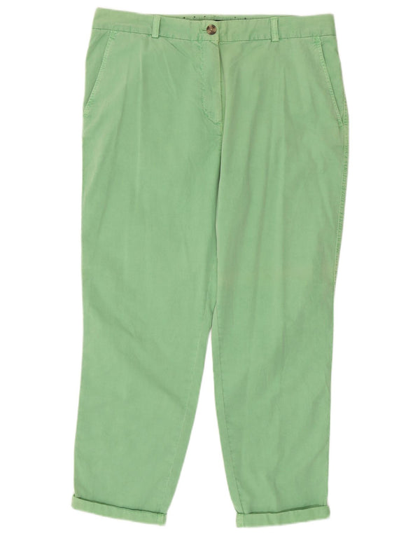Marks & Spencer Pantalones Chinos Rectos para Mujer UK 40 Large W34 L26 Verde
