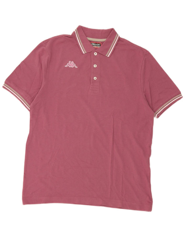 Polo Kappa Hombre Grande Rosa Algodón