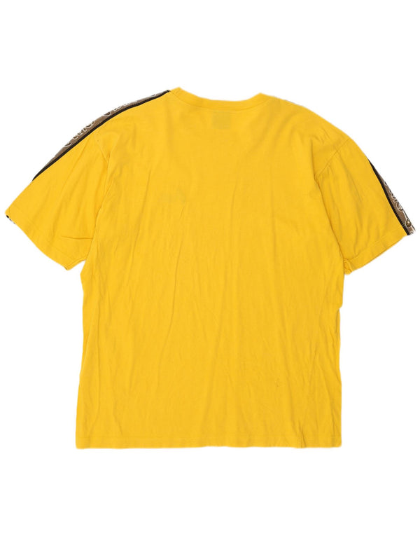 Asics Hombre Camiseta Gráfica Top XL Algodón Amarillo