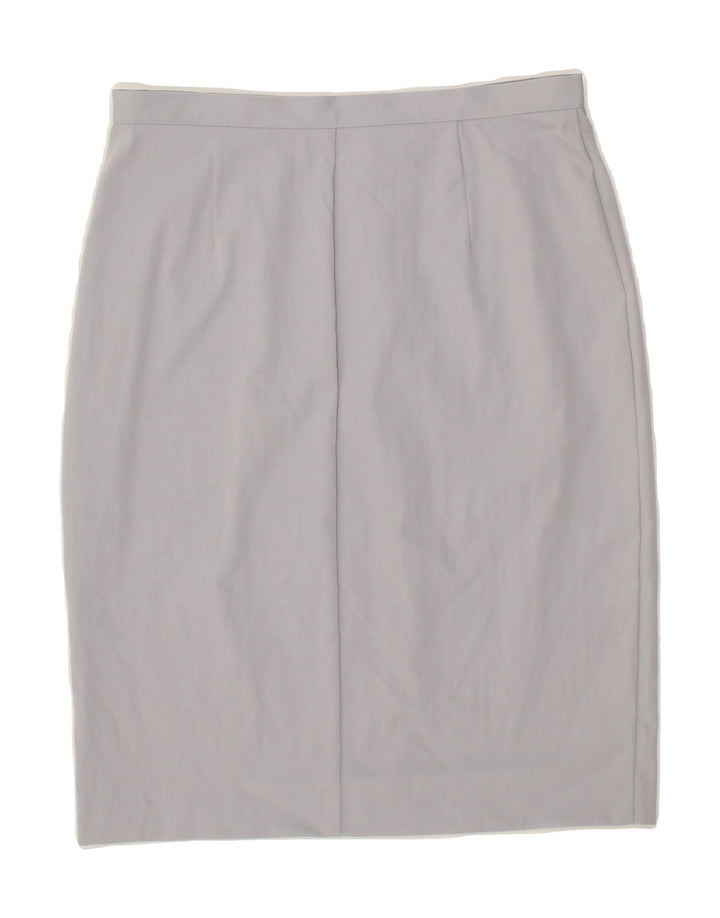 BENETTON Womens Pencil Skirt IT 46 Large W28  Grey Polyester Vintage Benetton and Second-Hand Benetton from Messina Hembry 