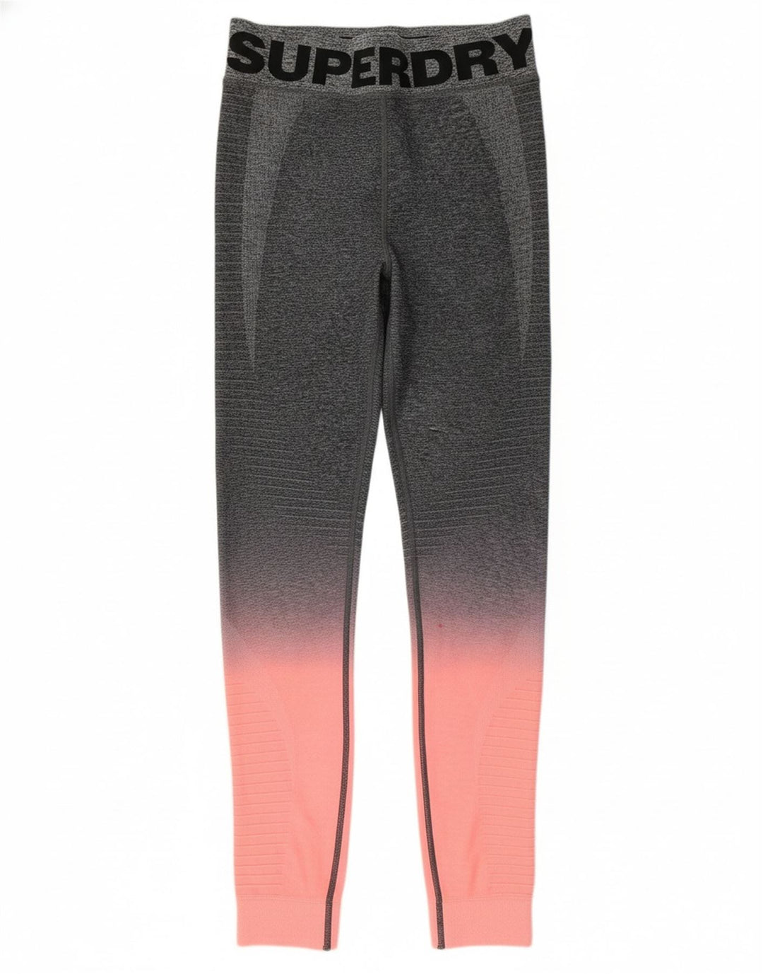 SUPERDRY Womens Graphic Leggings UK 10 Small Grey Colourblock Polyester
