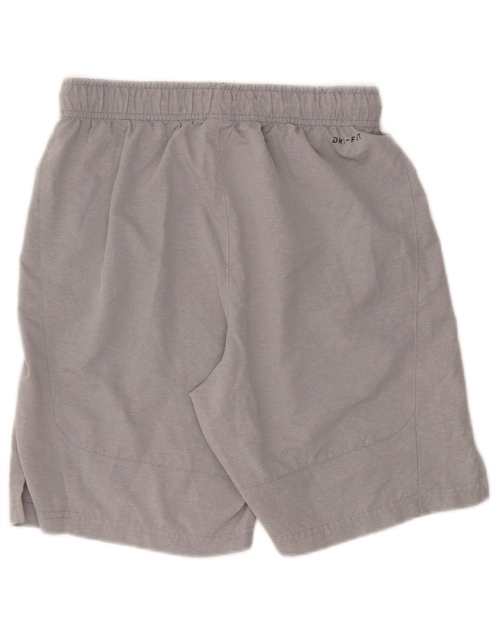 NIKE Pantalones cortos deportivos Dri Fit para hombre, poliéster gris pequeño