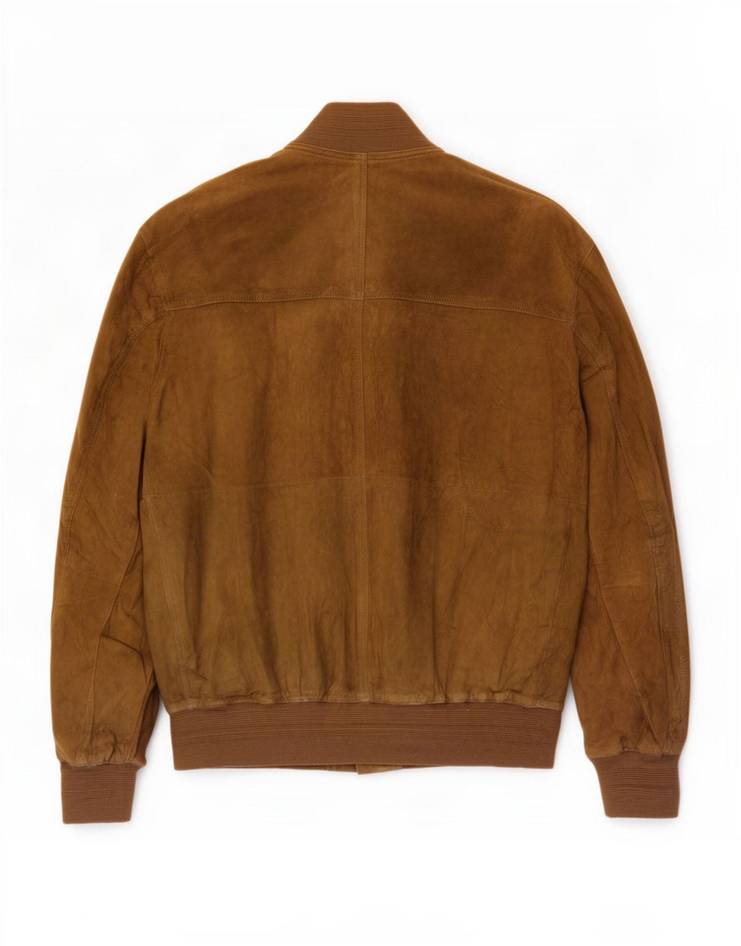 Vintage hombres ante bomber chaqueta Reino Unido 40 cuero beige grande