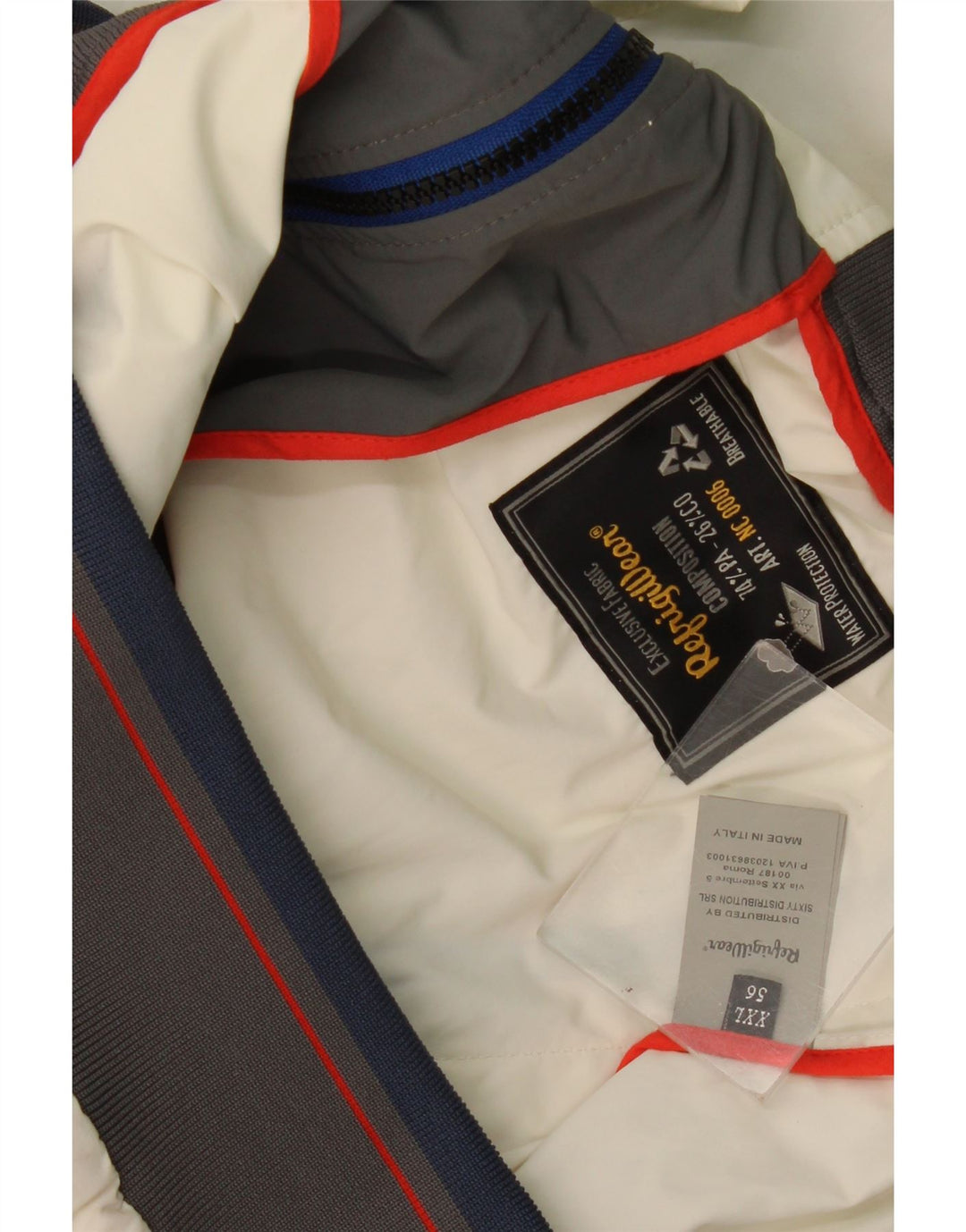 Refrigiwear Chaqueta Bomber para Hombre Talla 56 2XL Poliamida Color Block Blanco Roto