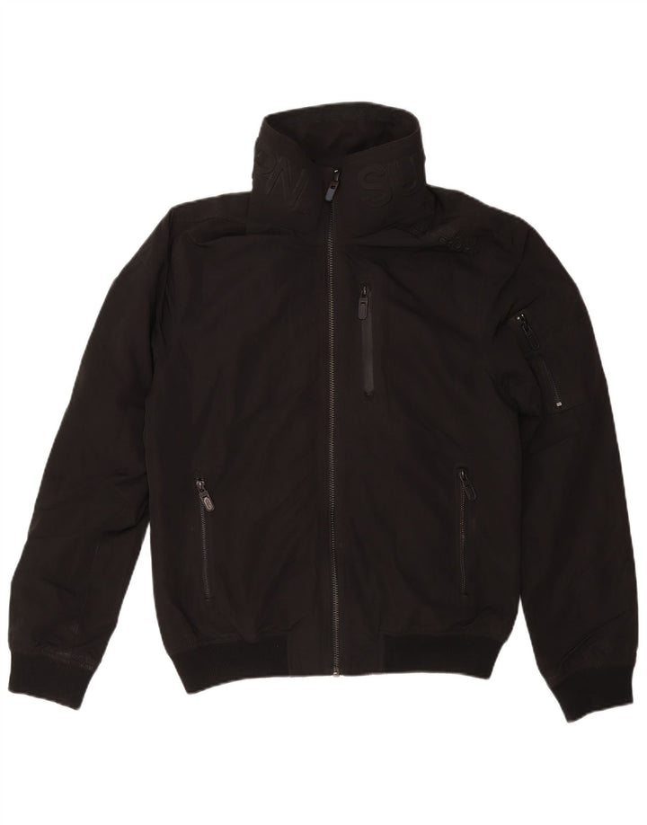 SUPERDRY Chaqueta bomber estampada para mujer ES 40 XL Poliéster negro