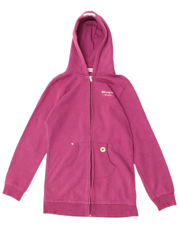 Champion Sudadera con capucha y cremallera para niña 13-14 años XL Algodón rosa
