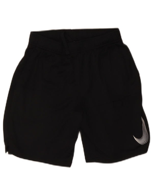 Nike Pantalones cortos deportivos Dri Fit Graphic para niños 12-13 años Grande Poliéster negro