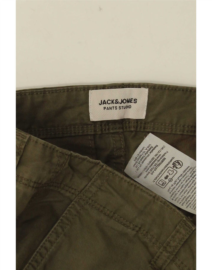Jack & Jones Mens Cargo Shorts Medium W34 Algodón Caqui