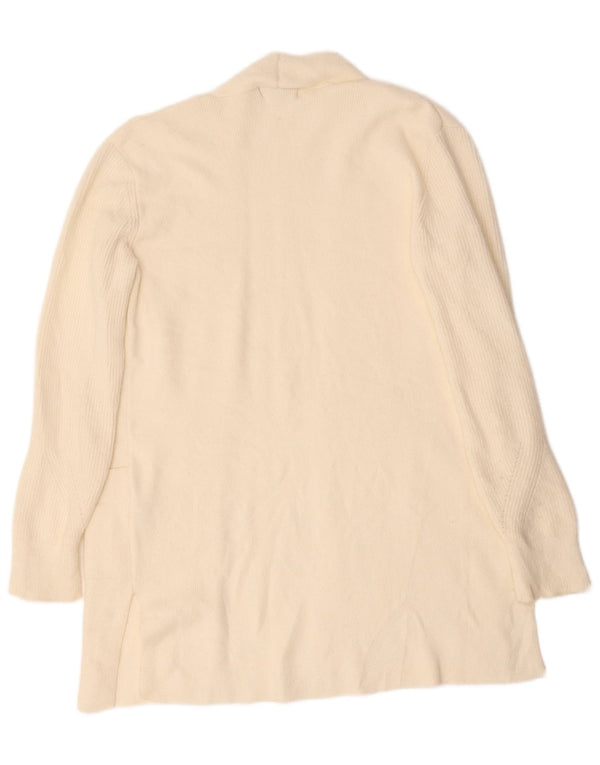 Marks & Spencer Suéter Cárdigan Largo para Mujer UK 12 Medium Off White