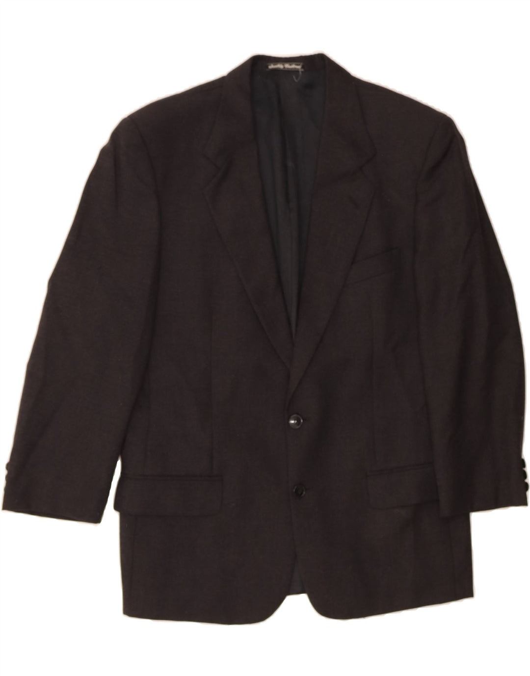MARIO ZEGNA Mens 2 Button Blazer Jacket UK 38 Medium Black Vintage Mario Zegna and Second-Hand Mario Zegna from Messina Hembry 