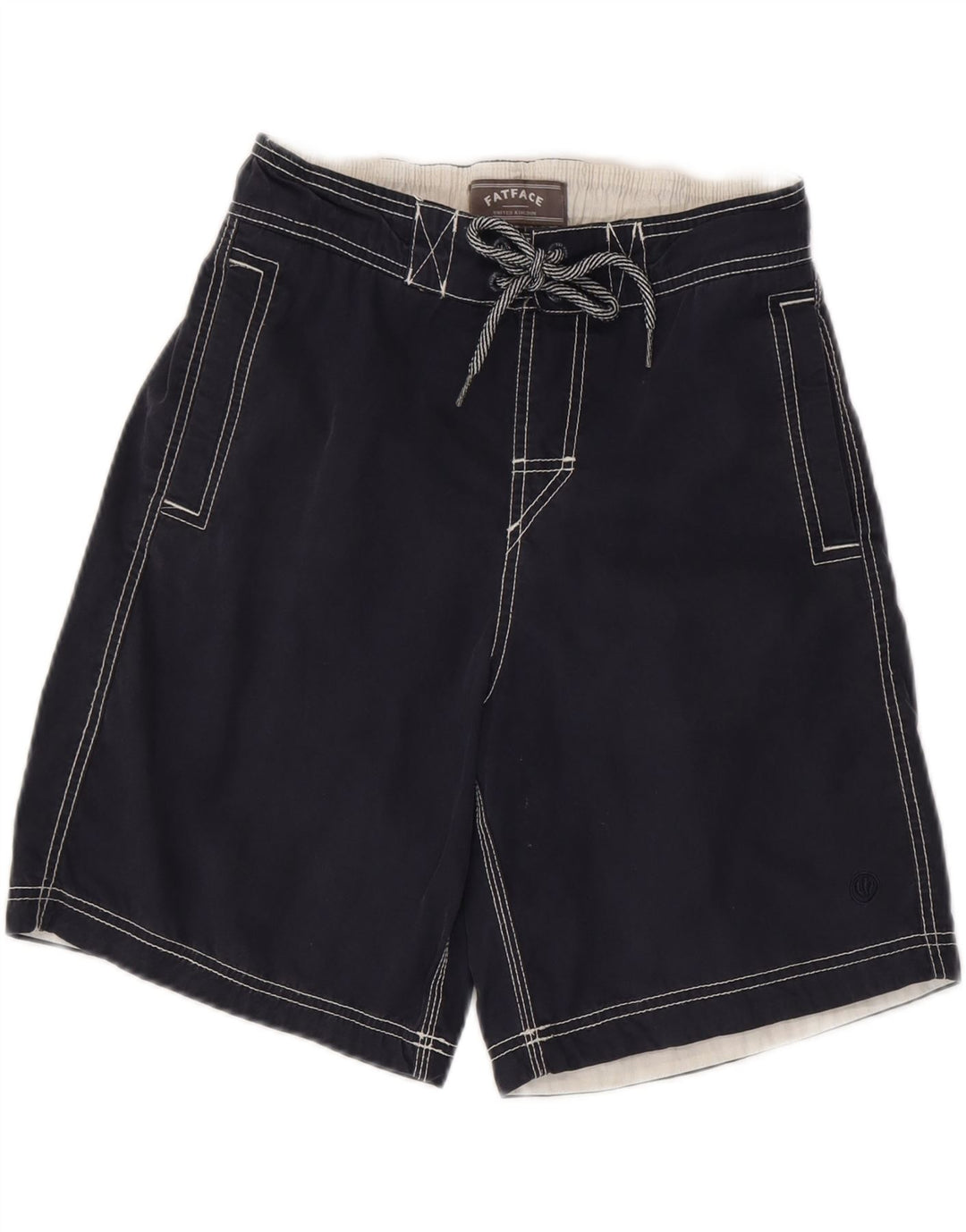 Bañador tipo shorts para hombre Fat Face Algodón azul marino mediano