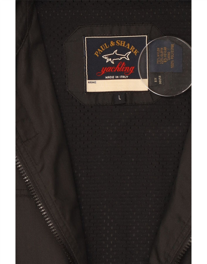 Paul & Shark Chaqueta utilitaria para hombre UK 40 Large Nylon negro