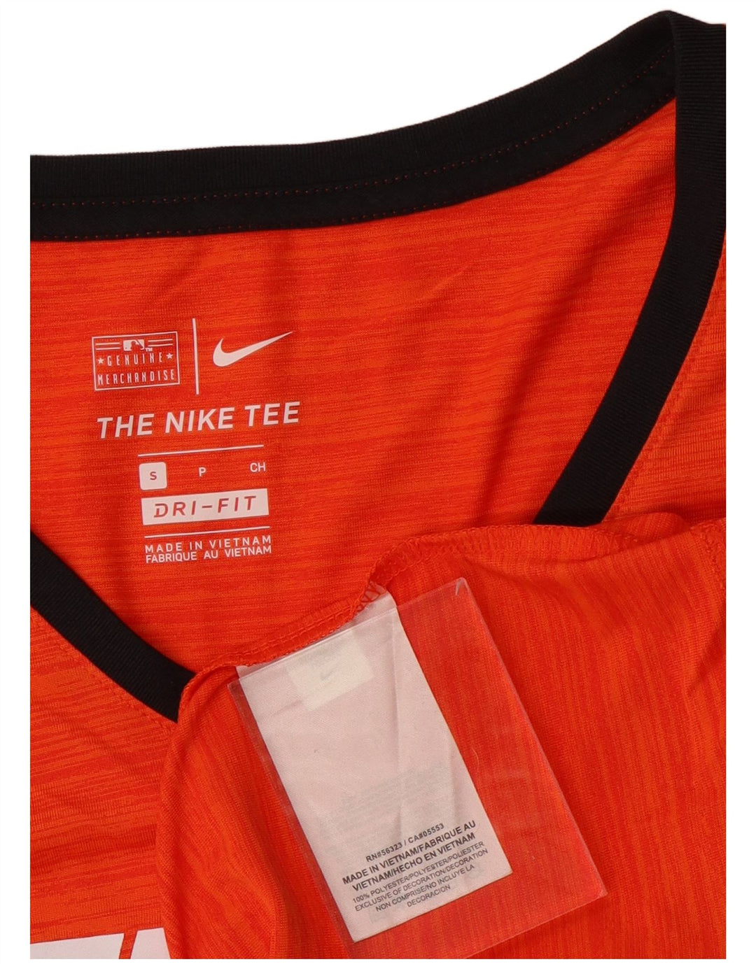NIKE Mujer Tigers Graphic Camiseta Top UK 10 Small Naranja Poliéster